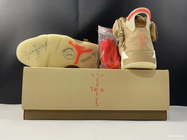 Kicktheory Khaki Retro DH0690-200 Air Travis Jordan 6 Scott British 0713